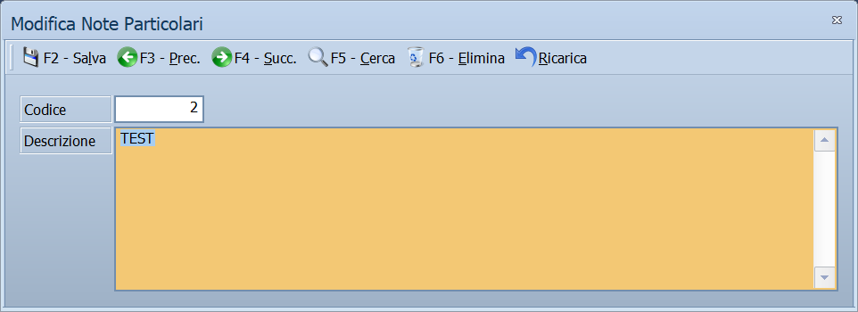 Note particolari
