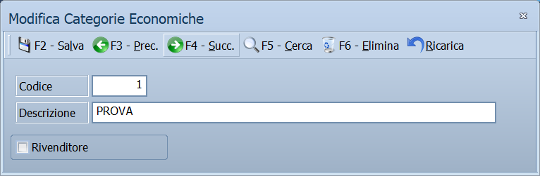Maschera Categorie economiche