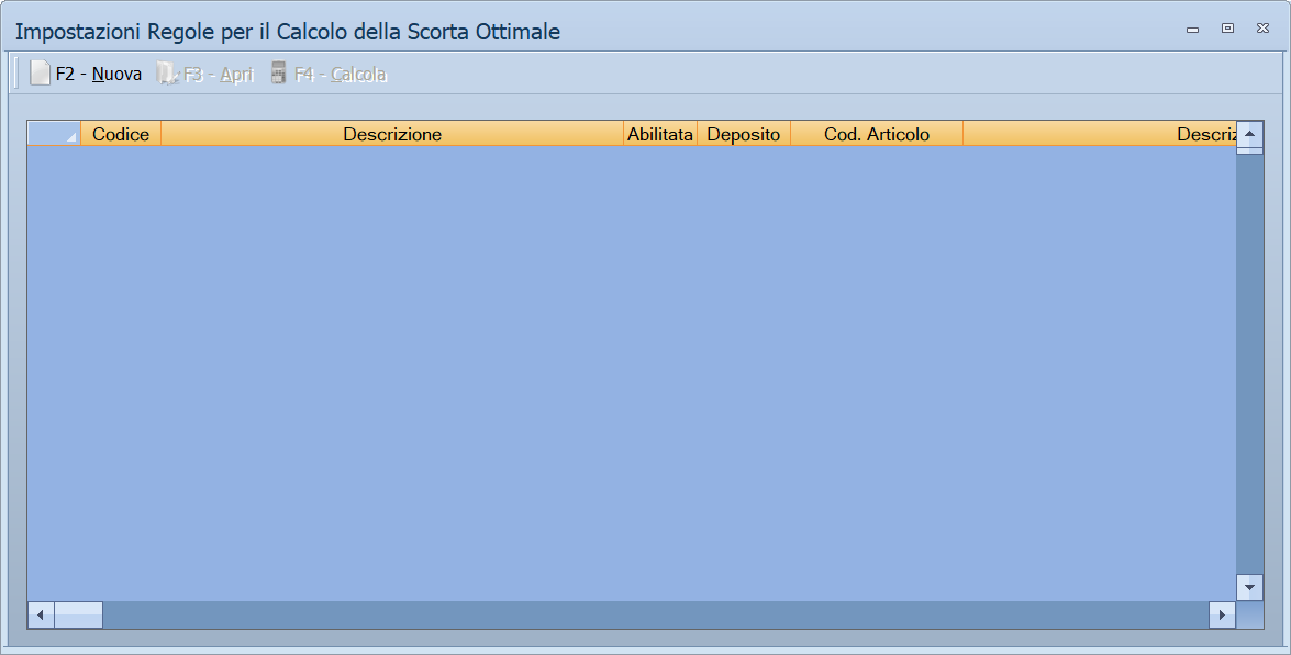 Calcolo scorta ottimale