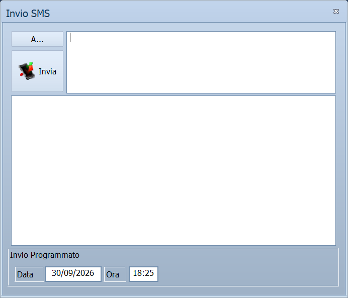 Finestra Invio SMS