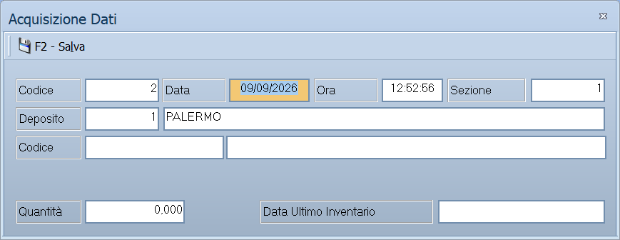 Acquisizione dati
