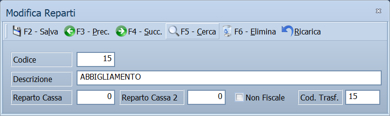 Maschera Reparti