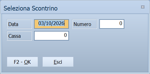 Seleziona Scontrino